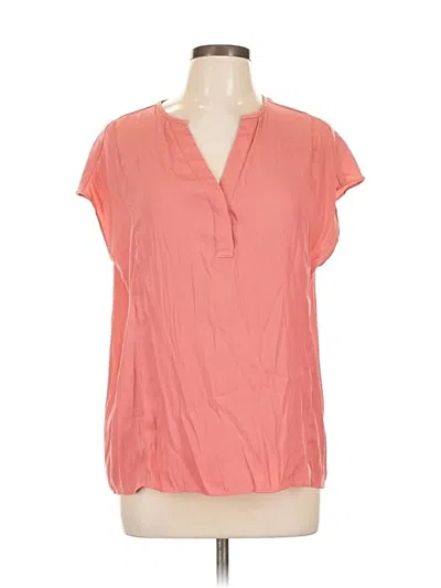 Pre-owned Banana Republic Factory Store Short Sleeve Blouse In Pink