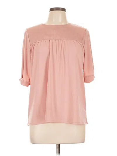 Pre-owned Banana Republic Factory Store Short Sleeve Blouse In Pink