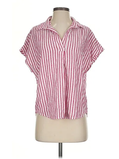 Pre-owned Banana Republic Factory Store Short Sleeve Blouse In Pink