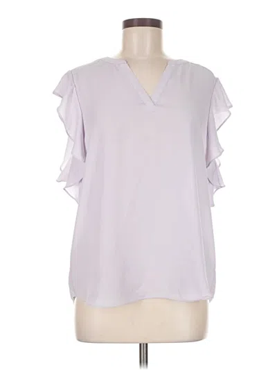 Pre-owned Banana Republic Factory Store Short Sleeve Blouse In Purple