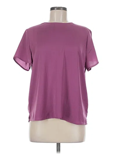 Pre-owned Banana Republic Factory Store Short Sleeve Blouse In Purple