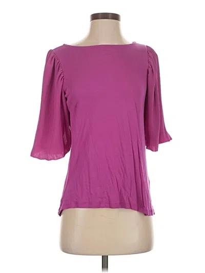Pre-owned Banana Republic Factory Store Short Sleeve Blouse In Purple