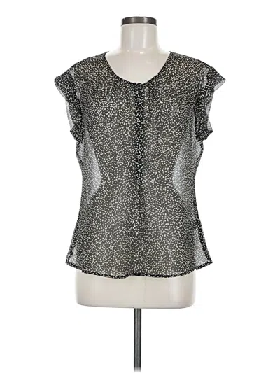 Pre-owned Banana Republic Factory Store Short Sleeve Blouse In Silver