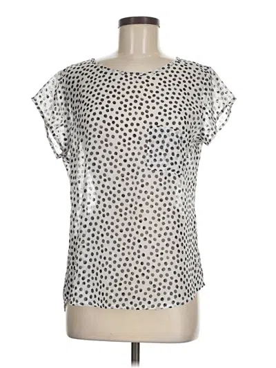 Pre-owned Banana Republic Factory Store Short Sleeve Blouse In Silver
