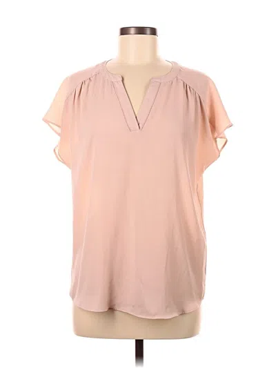 Pre-owned Banana Republic Factory Store Short Sleeve Blouse In White