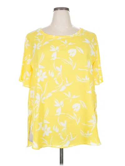 Pre-owned Banana Republic Factory Store Short Sleeve Blouse In Yellow
