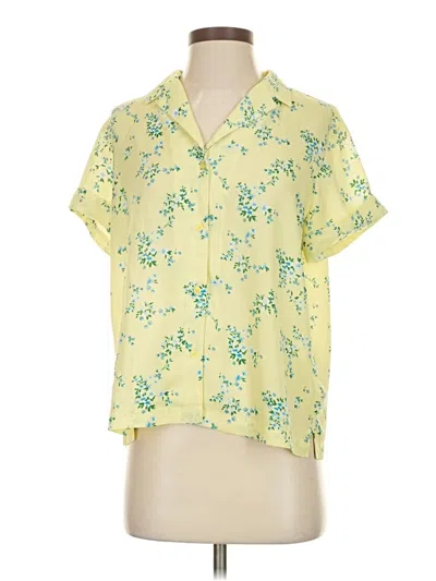 Pre-owned Banana Republic Factory Store Short Sleeve Blouse In Yellow