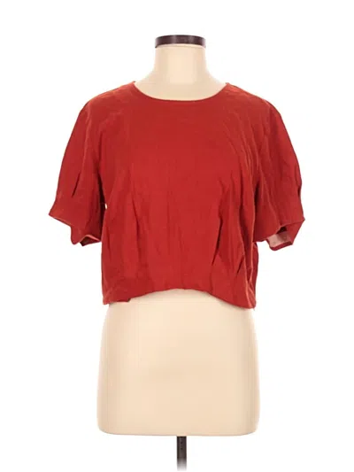 Banana Republic Factory Store Short Sleeve Top Orange Keyhole Neckline Tops