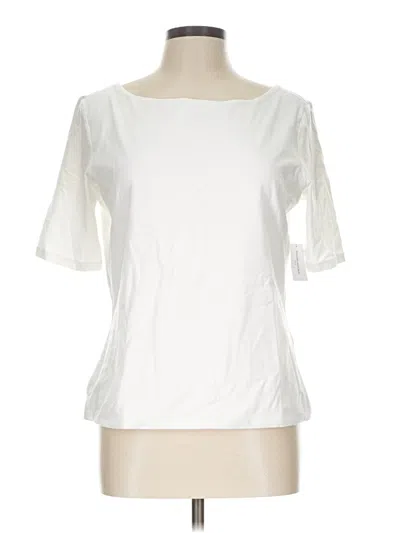 Banana Republic Factory Store Short Sleeve Top White Boatneck Tops