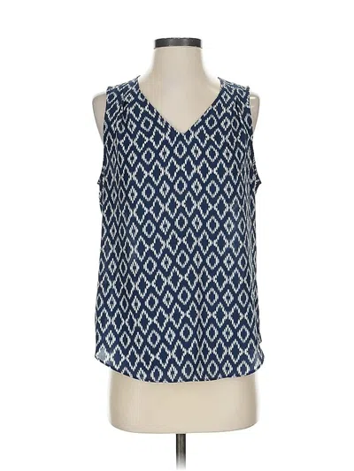 Pre-owned Banana Republic Factory Store Sleeveless Blouse In Blue