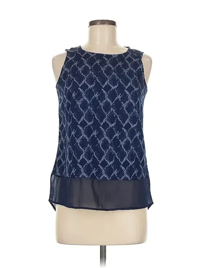 Pre-owned Banana Republic Factory Store Sleeveless Blouse In Blue