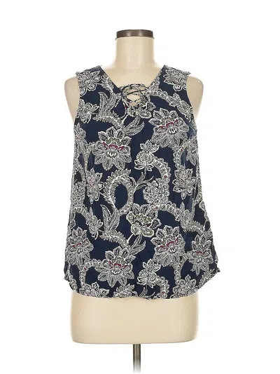 Pre-owned Banana Republic Factory Store Sleeveless Blouse In Blue