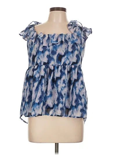 Banana Republic Factory Store Sleeveless Blouse In Blue