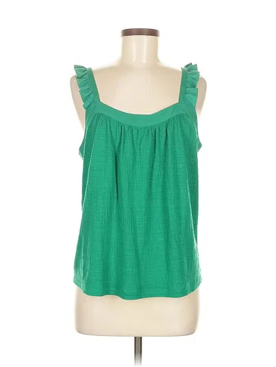 Pre-owned Banana Republic Factory Store Sleeveless Blouse In Green