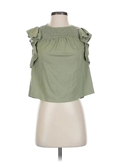 Pre-owned Banana Republic Factory Store Sleeveless Blouse In Green