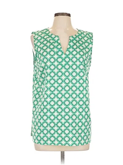Pre-owned Banana Republic Factory Store Sleeveless Blouse In Green