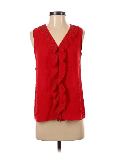 Pre-owned Banana Republic Factory Store Sleeveless Blouse In Red