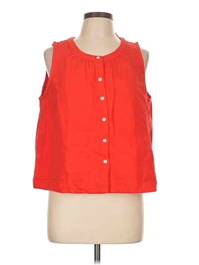 Banana Republic Factory Store Sleeveless Blouse In Red