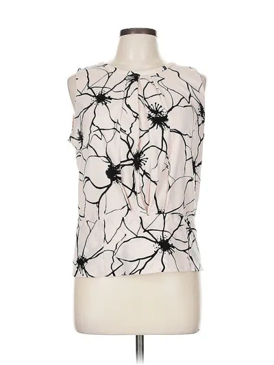 Pre-owned Banana Republic Factory Store Sleeveless Blouse In White