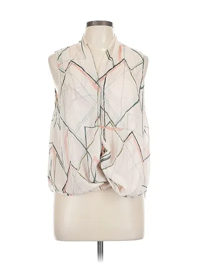 Pre-owned Banana Republic Factory Store Sleeveless Blouse In White