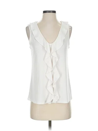 Pre-owned Banana Republic Factory Store Sleeveless Blouse In White