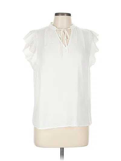 Pre-owned Banana Republic Factory Store Sleeveless Blouse In White