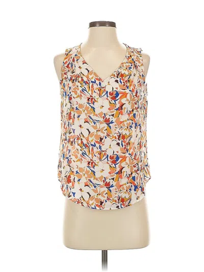 Pre-owned Banana Republic Factory Store Sleeveless Blouse In White