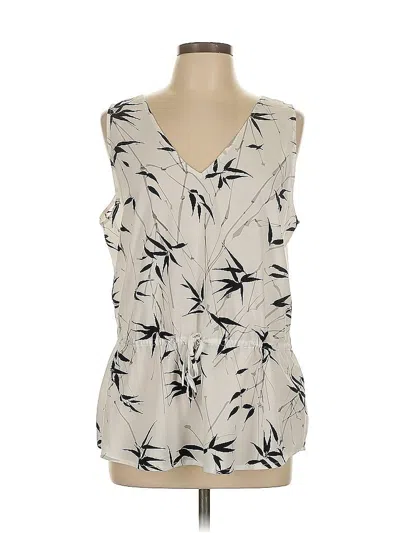 Pre-owned Banana Republic Factory Store Sleeveless Blouse In White