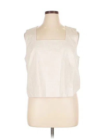 Banana Republic Factory Store Sleeveless Blouse In White