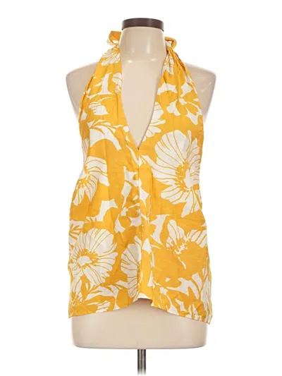 Banana Republic Factory Store Sleeveless Blouse In Yellow