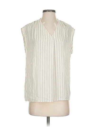 Pre-owned Banana Republic Factory Store Sleeveless T-shirt In White