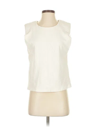 Pre-owned Banana Republic Factory Store Sleeveless T-shirt In White