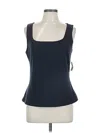 Banana Republic Factory Store Sleeveless Top Blue Scoop Neck Tops In Blue