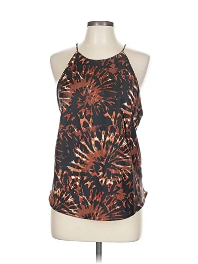 Banana Republic Factory Store Sleeveless Top Orange Halter Neckline Tops In Black