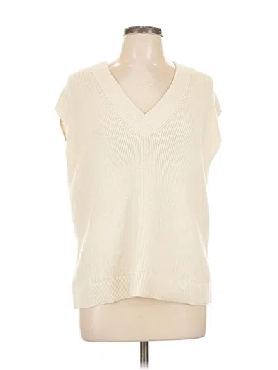 Pre-owned Banana Republic Factory Store Sweater Vest In White