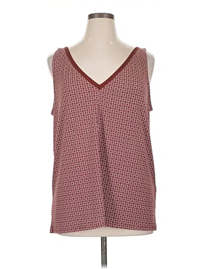 Pre-owned Banana Republic Factory Store Tank Top Burgundy V-neck Tops