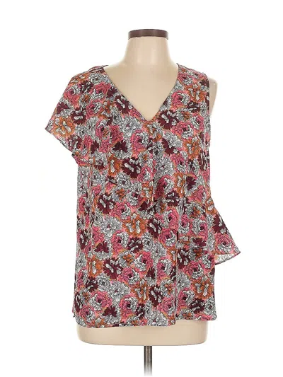 Pre-owned Banana Republic Factory Store Tank Top Pink Cold Shoulder Neckline Tops