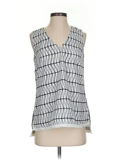 Pre-owned Banana Republic Factory Store Tank Top Silver V-neck Tops