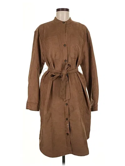 Pre-owned Banana Republic Factory Store Trenchcoat In Brown