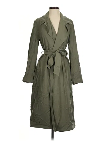 Pre-owned Banana Republic Factory Store Trenchcoat In Green