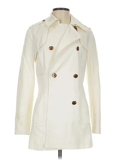 Pre-owned Banana Republic Factory Store Trenchcoat In White