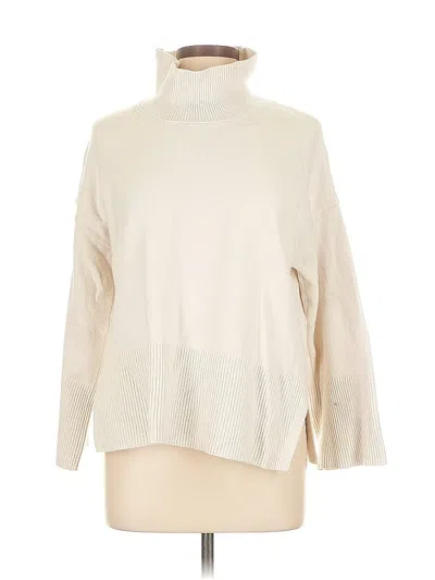 Pre-owned Banana Republic Factory Store Turtleneck Sweater In White
