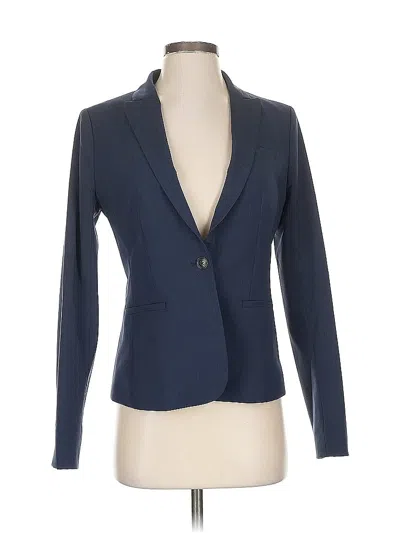 Pre-owned Banana Republic Factory Store Wool Blazer Jacket In Blue