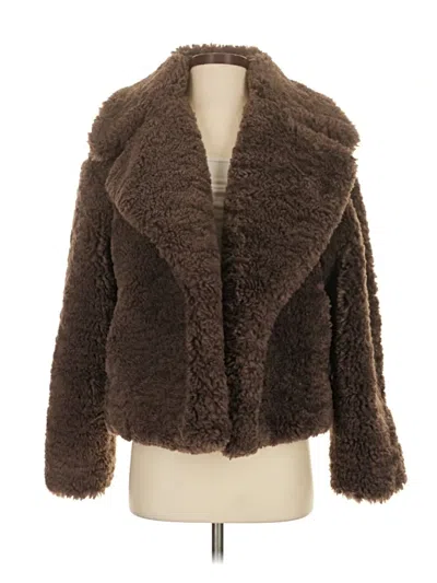 Pre-owned Banana Republic Faux Fur Jacket In Brown