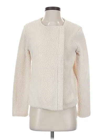 Pre-owned Banana Republic Faux Fur Jacket In White
