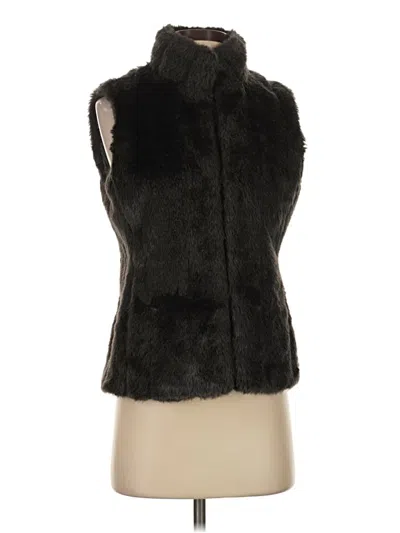 Pre-owned Banana Republic Faux Fur Vest In Black
