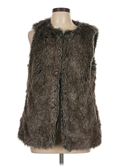Pre-owned Banana Republic Faux Fur Vest In Brown