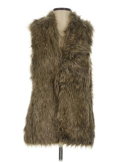 Pre-owned Banana Republic Faux Fur Vest In Brown