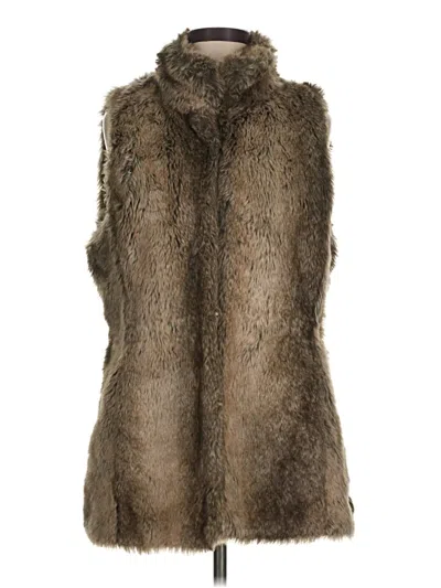 Pre-owned Banana Republic Faux Fur Vest In Brown