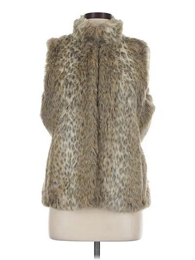 Pre-owned Banana Republic Faux Fur Vest In Gold